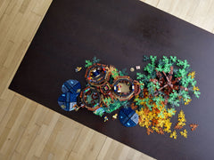 LEGO Ideas Tree House 21318 fall leaves, enhances imaginative adventures and collectible display.