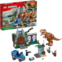 LEGO T. rex Breakout gate and fence for dramatic dinosaur containment play