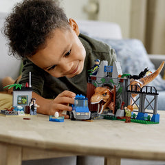 LEGO T. rex Breakout truck opening back promotes easy build and interactive play