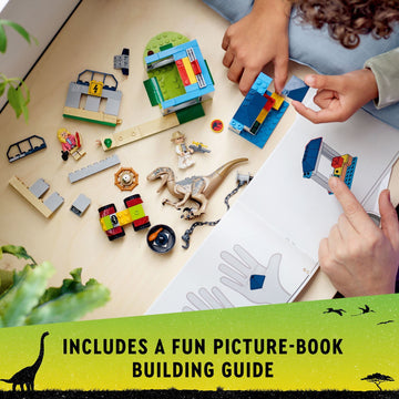 LEGO Jurassic Park gate and breakout fence provide exciting rescue scenarios and building challenges.
