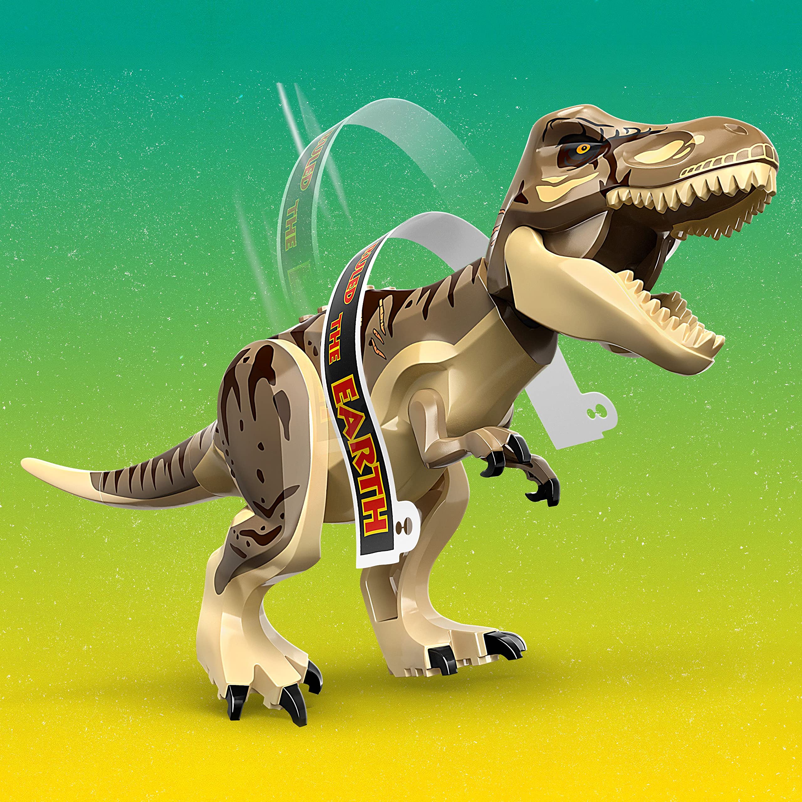 LEGO Jurassic Park Visitor Center kitchen and dining area with detailed accessories.