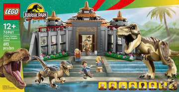 LEGO Jurassic Park Visitor Center Velociraptor attack for dynamic chase scenes.