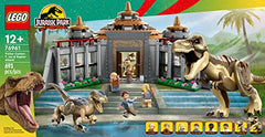 LEGO Jurassic Park Visitor Center Velociraptor attack for dynamic chase scenes.