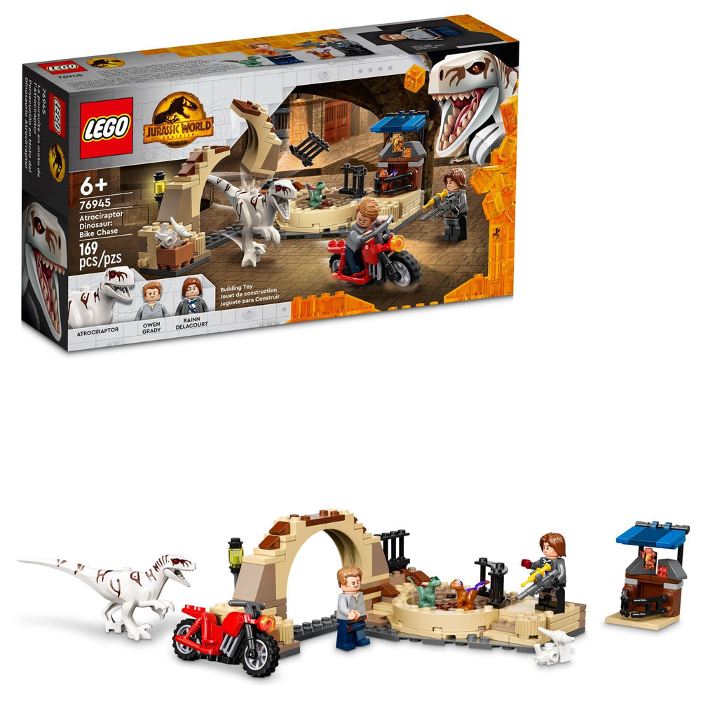 LEGO Jurassic World Atrociraptor figure for imaginative battles and action play