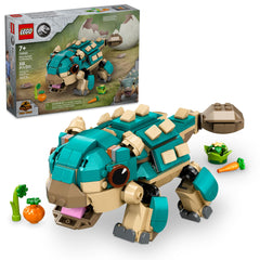LEGO Jurassic World Baby Bumpy Ankylosaurus toy with poseable features for play