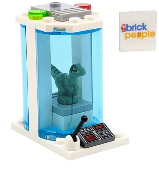 LEGO Jurassic World Baby Raptor with incubator for imaginative play and display.