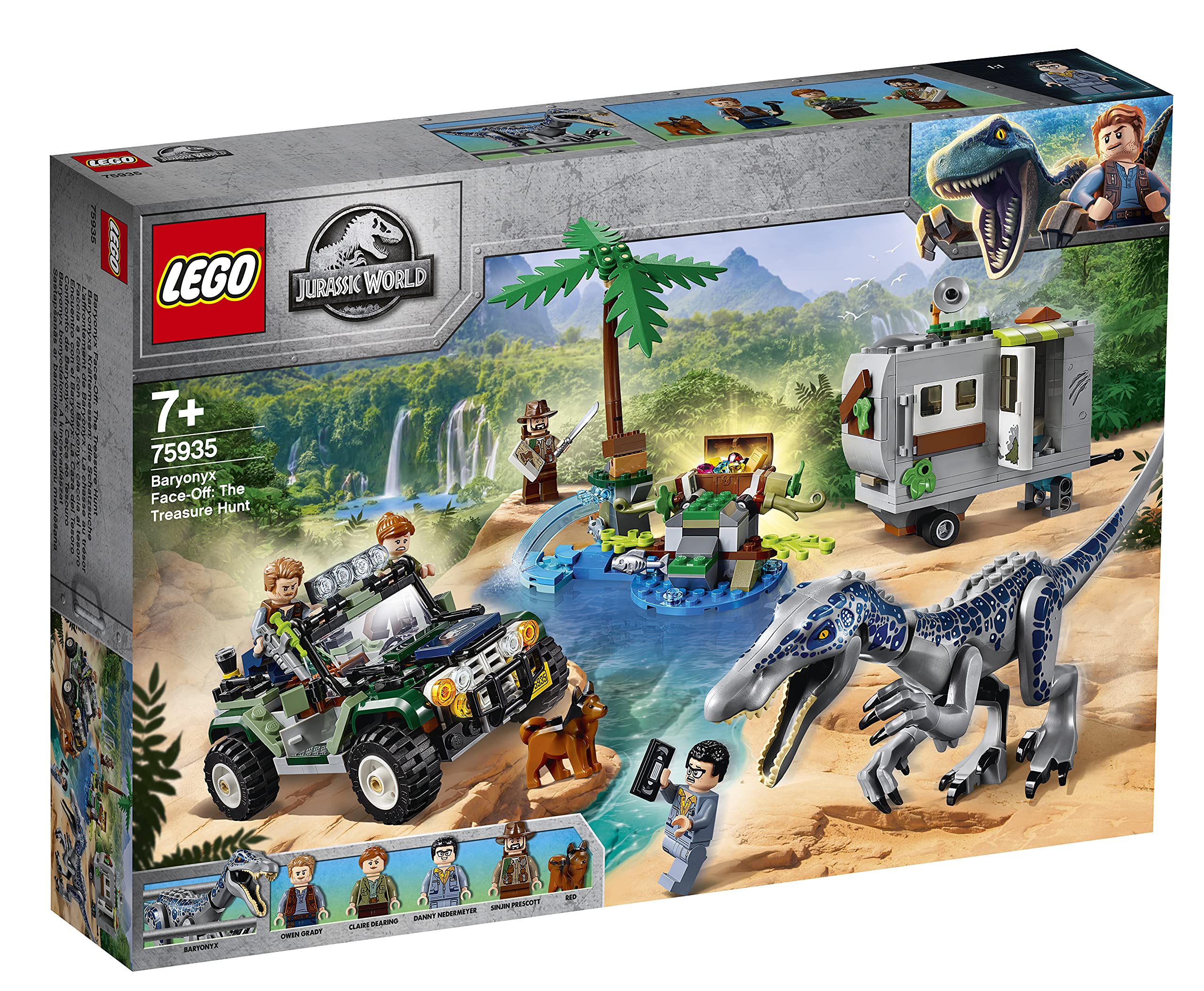 LEGO Jurassic World Baryonyx Face-Off offroader action for adventurous play