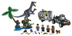 LEGO Jurassic World Baryonyx Face-Off trailer interior with detailed space