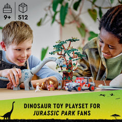 Buildable tree with viewing platform and detachable leaves for interactive feeding moments