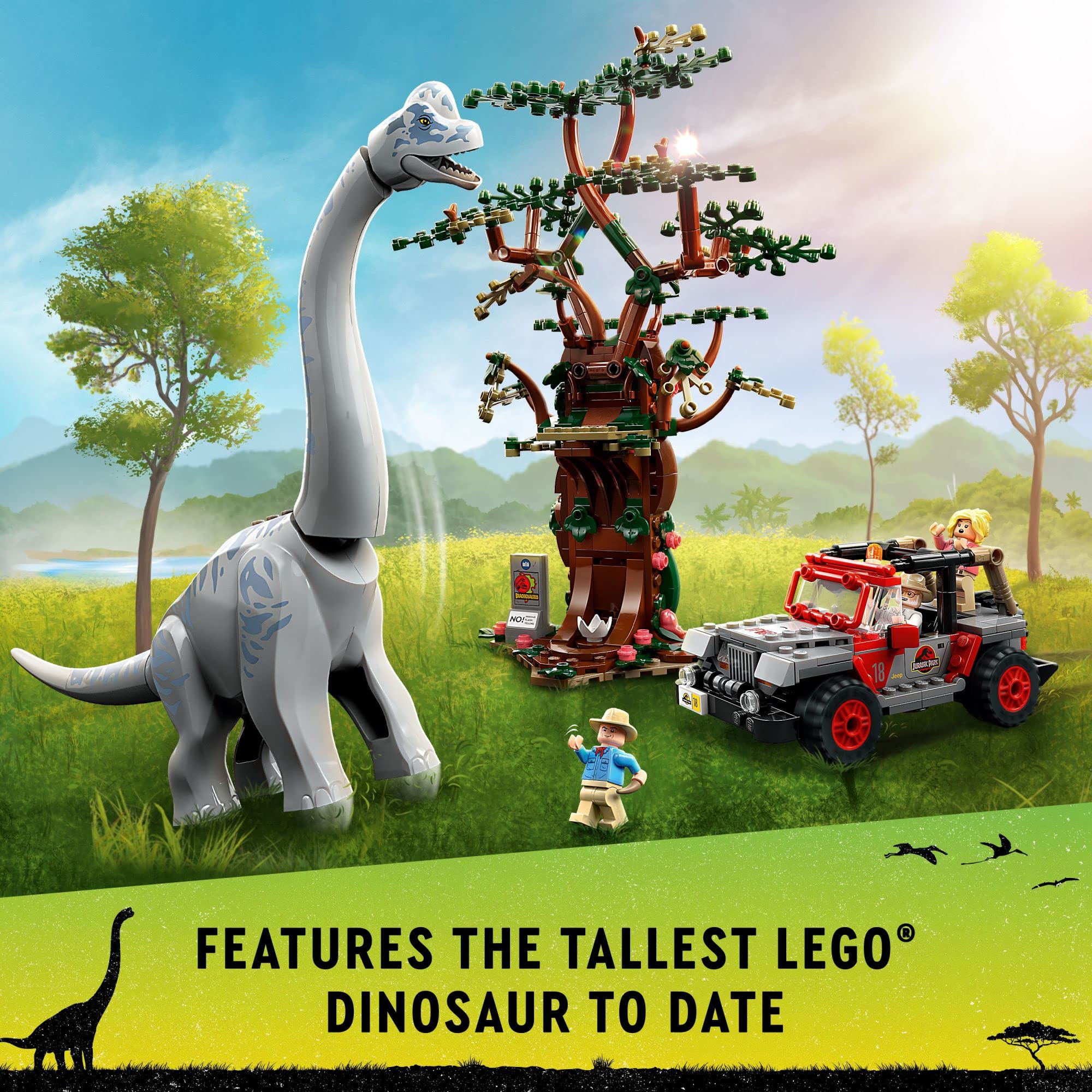 Three minifigures Grant Sattler Hammond for classic scene reenactments