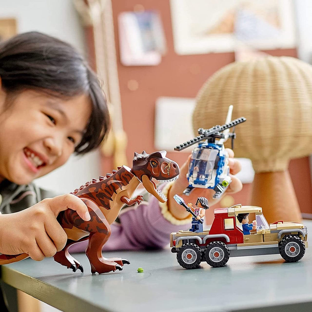 LEGO Jurassic World Carnotaurus figure adds dynamic dinosaur play