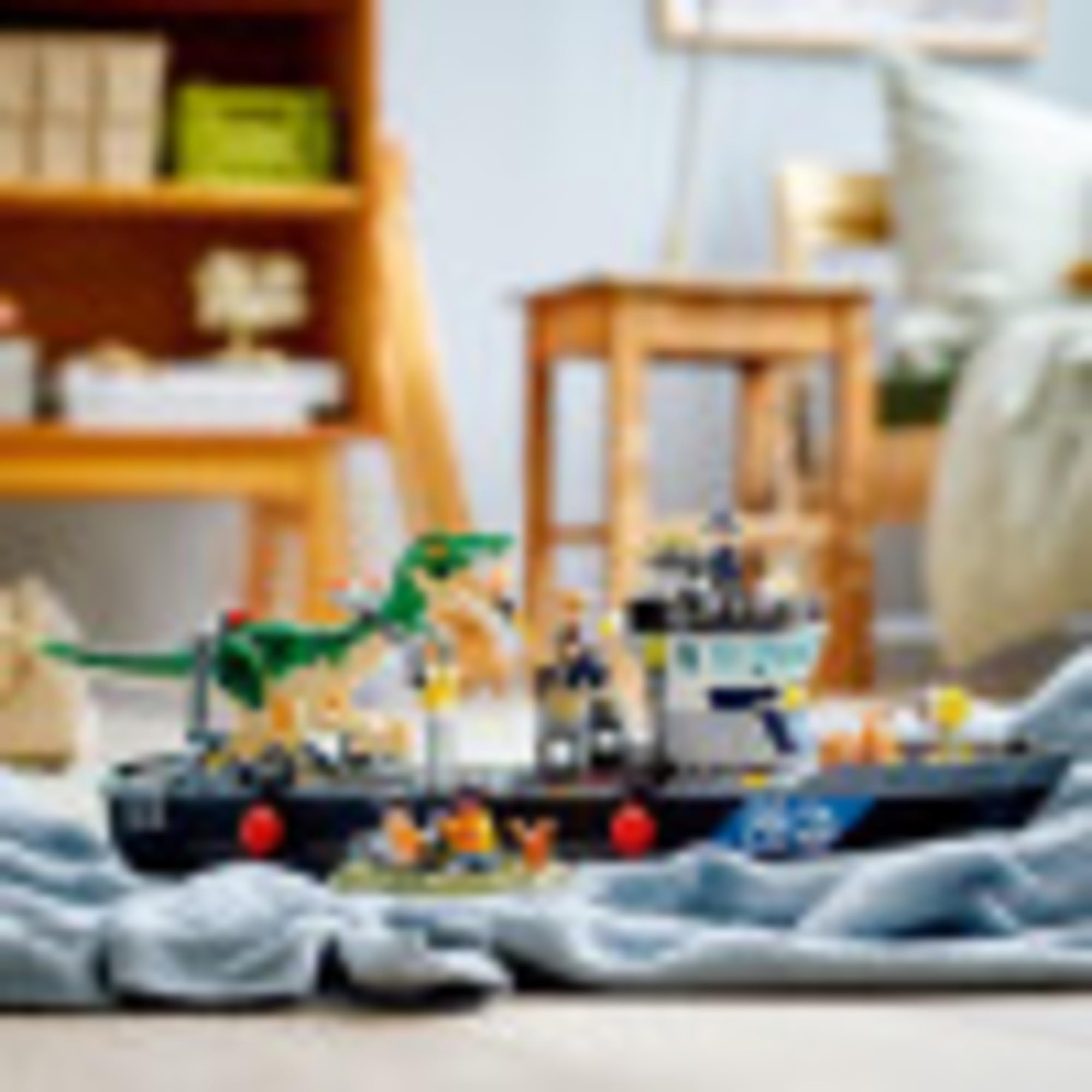 LEGO Jurassic World Control Room Detaches: easy access to cargo hold during play