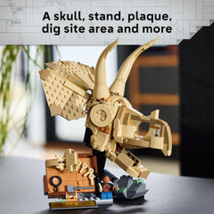LEGO Jurassic World dig-site plate with mini-fossils for hands-on discovery