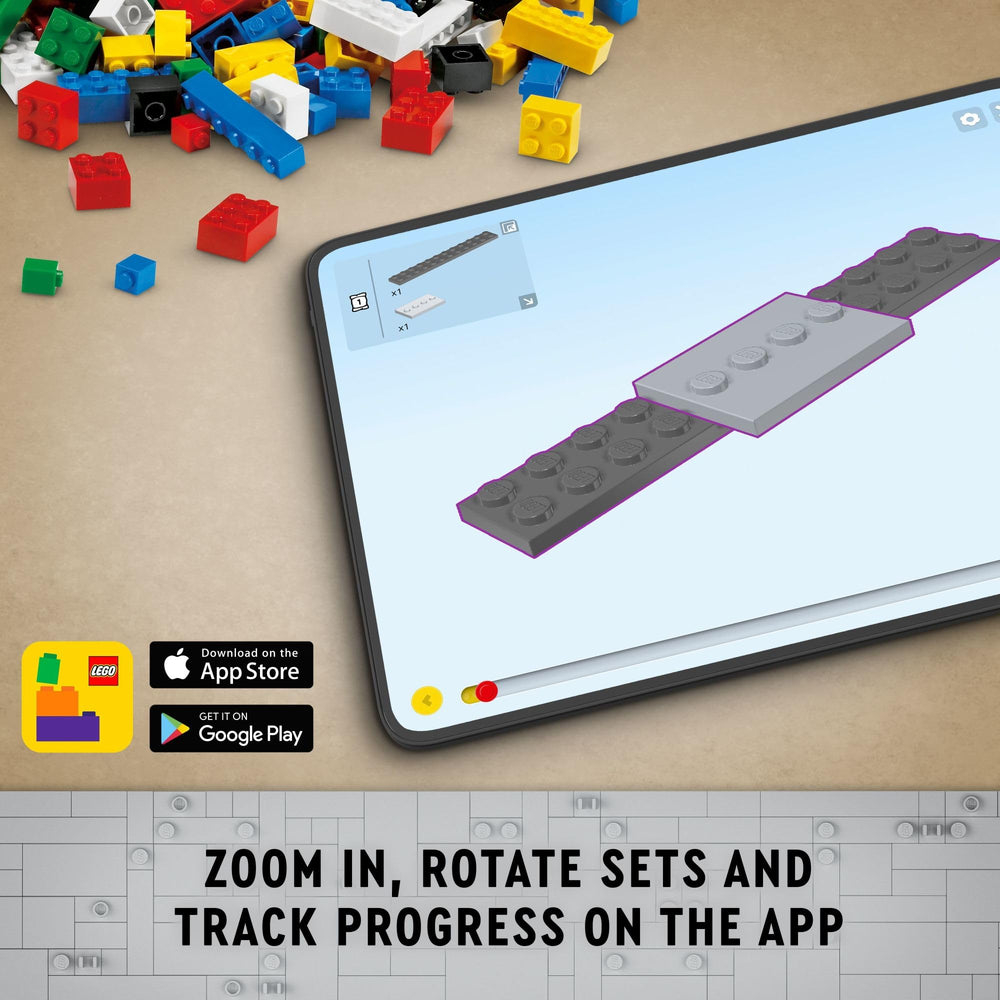 LEGO Builder app guides 3D building saving progress and exploring angles