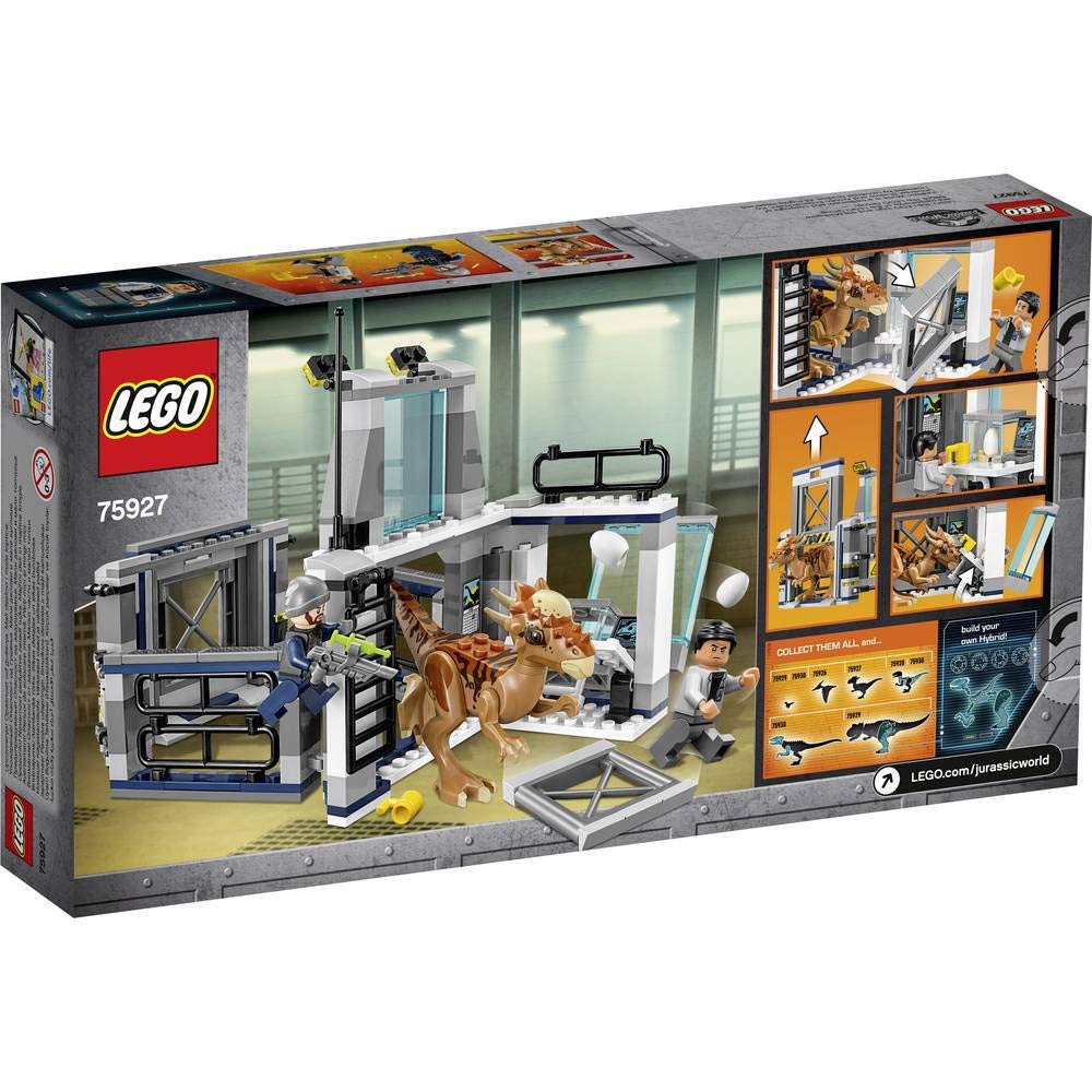 LEGO Jurassic World Escape The Stygi Moloch 75927 corner play area for quick setup.