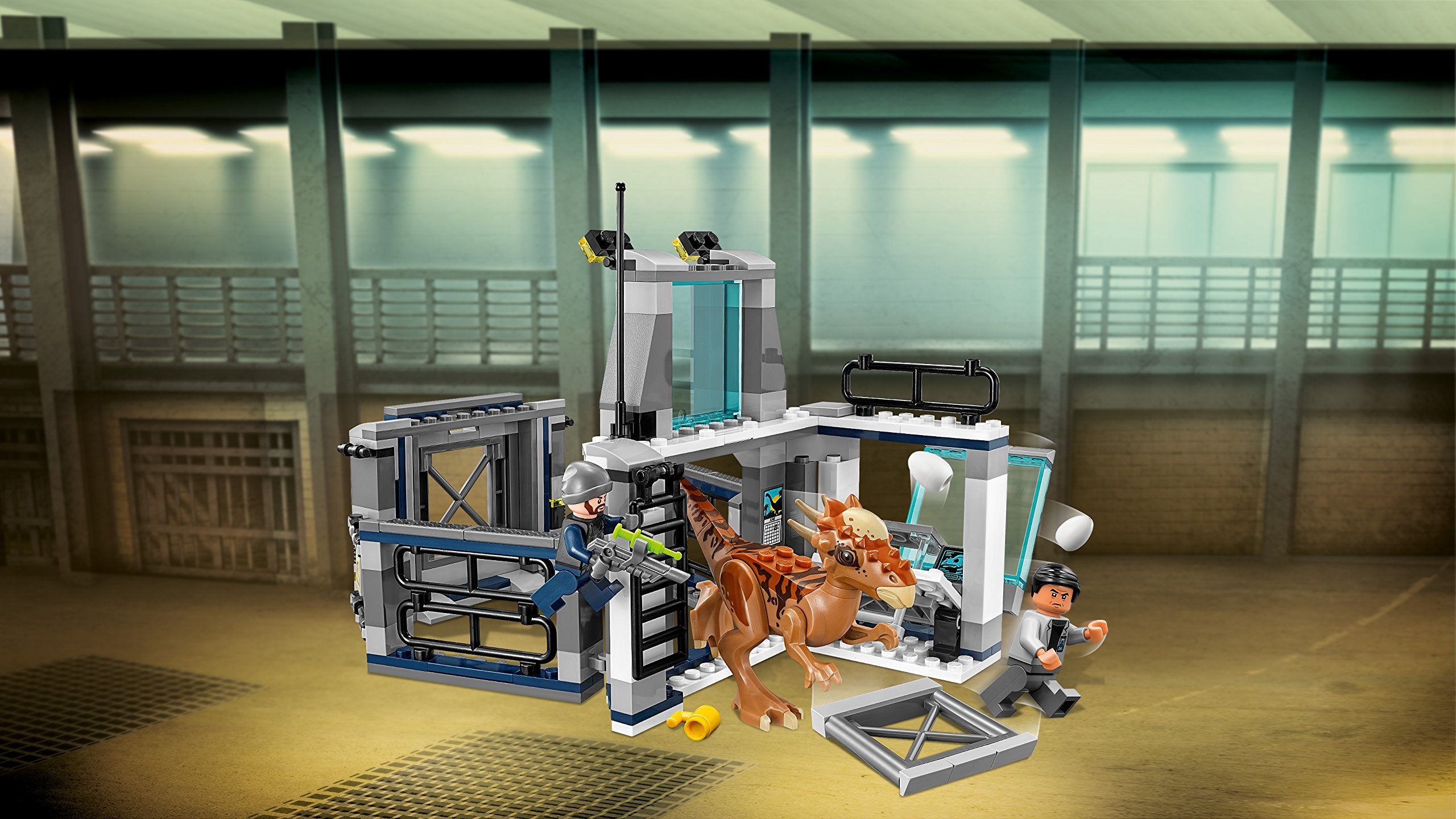 LEGO Jurassic World Escape The Stygi Moloch 75927 Stygi Moloch figure ready for dynamic action scenes.