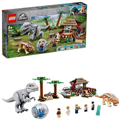 LEGO Jurassic World Indominus Rex gyrosphere station for immersive play and building fun