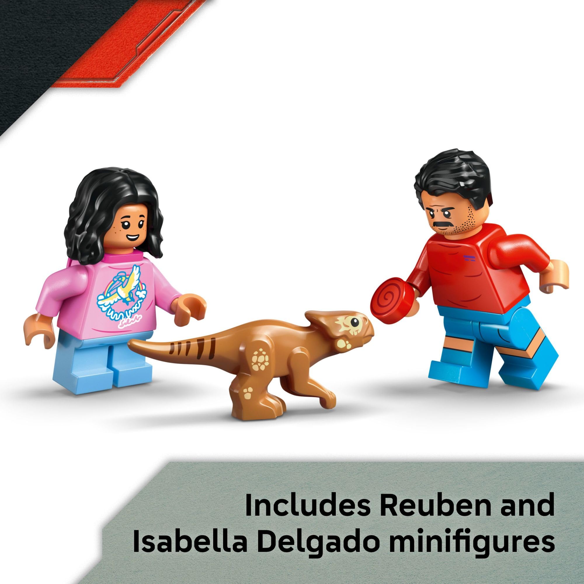 LEGO Jurassic World off-road-vehicle-tracking-device image highlights chase-ready design.