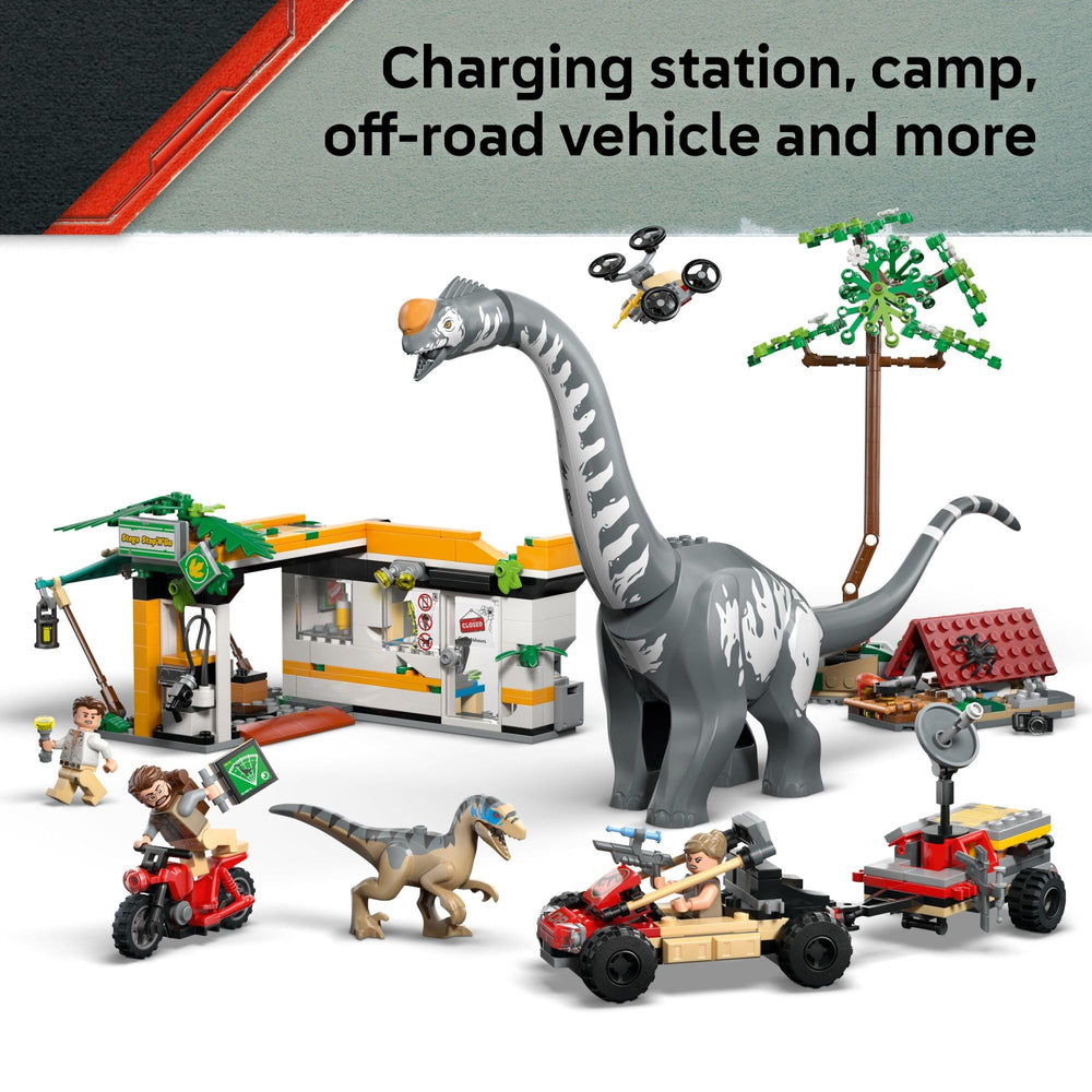 LEGO Jurassic World off-road vehicle with trailer and drone enables dynamic adventures