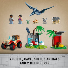 LEGO Jurassic World cave wall and computer workspace for role-play adventures