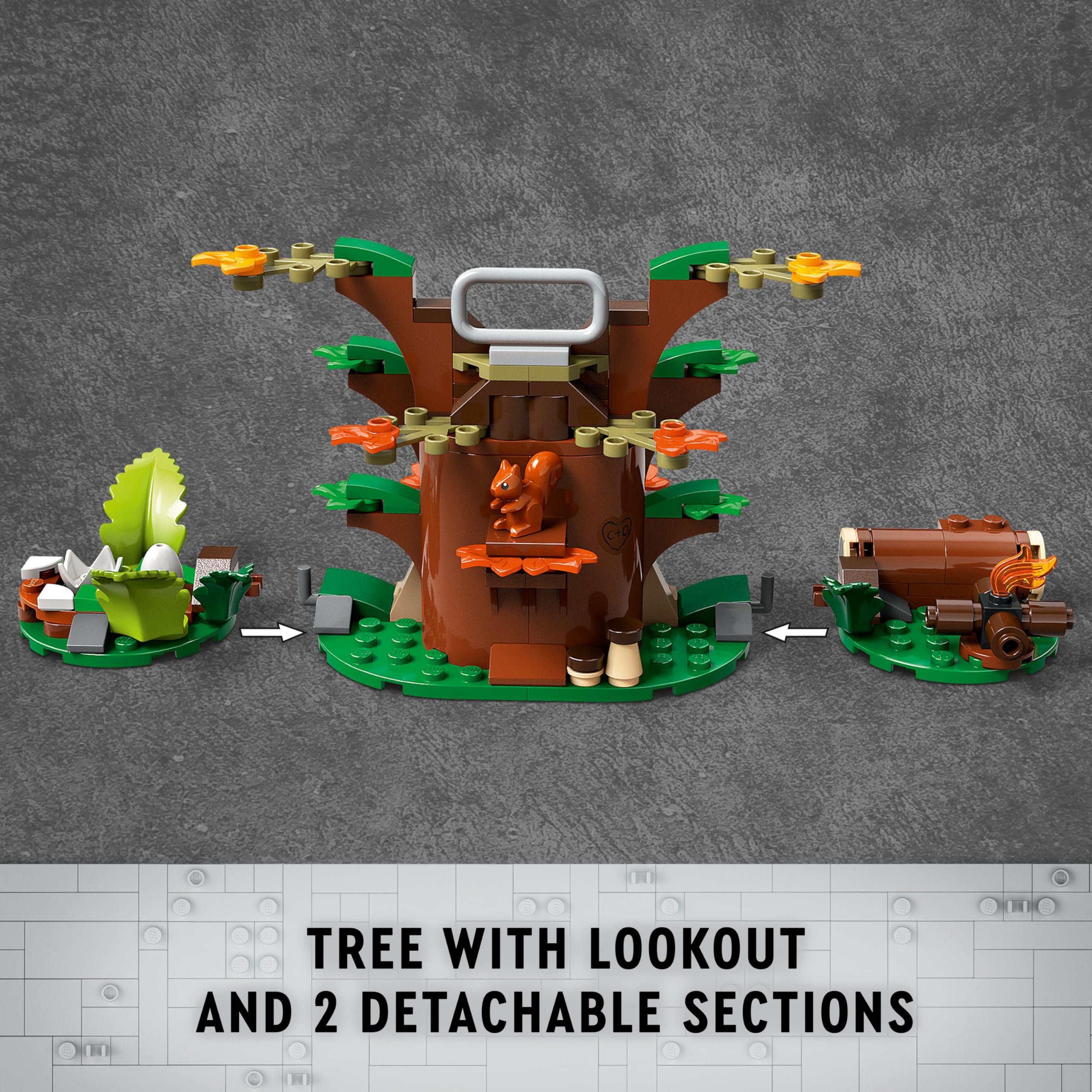 LEGO Jurassic World trailer with satellite dish enables tech-themed play scenarios.