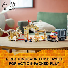 LEGO Jurassic World truck with cage for easy dino transport play and storytelling