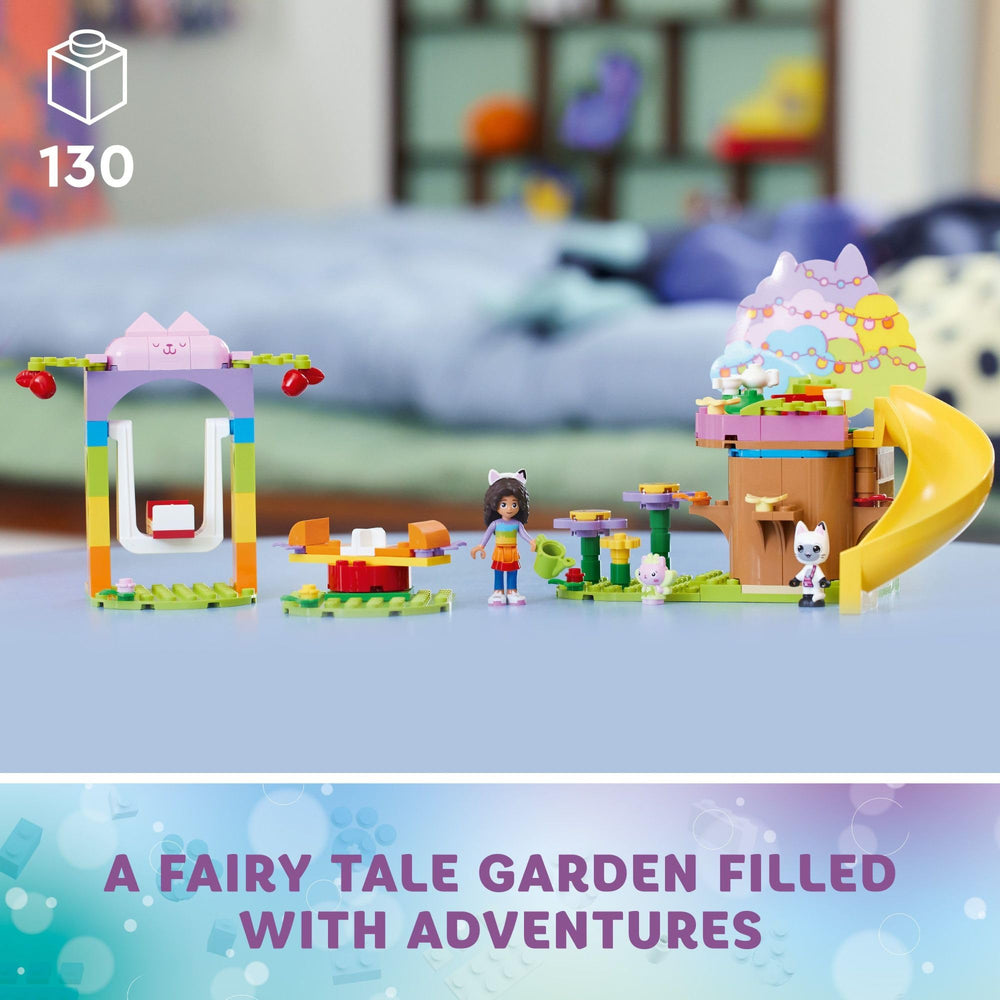 LEGO Kitty Fairy's Garden Party swing encourages cooperative, active play.