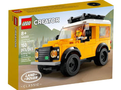 LEGO Land Rover Defender headlights enhance rugged off-road realism for display.