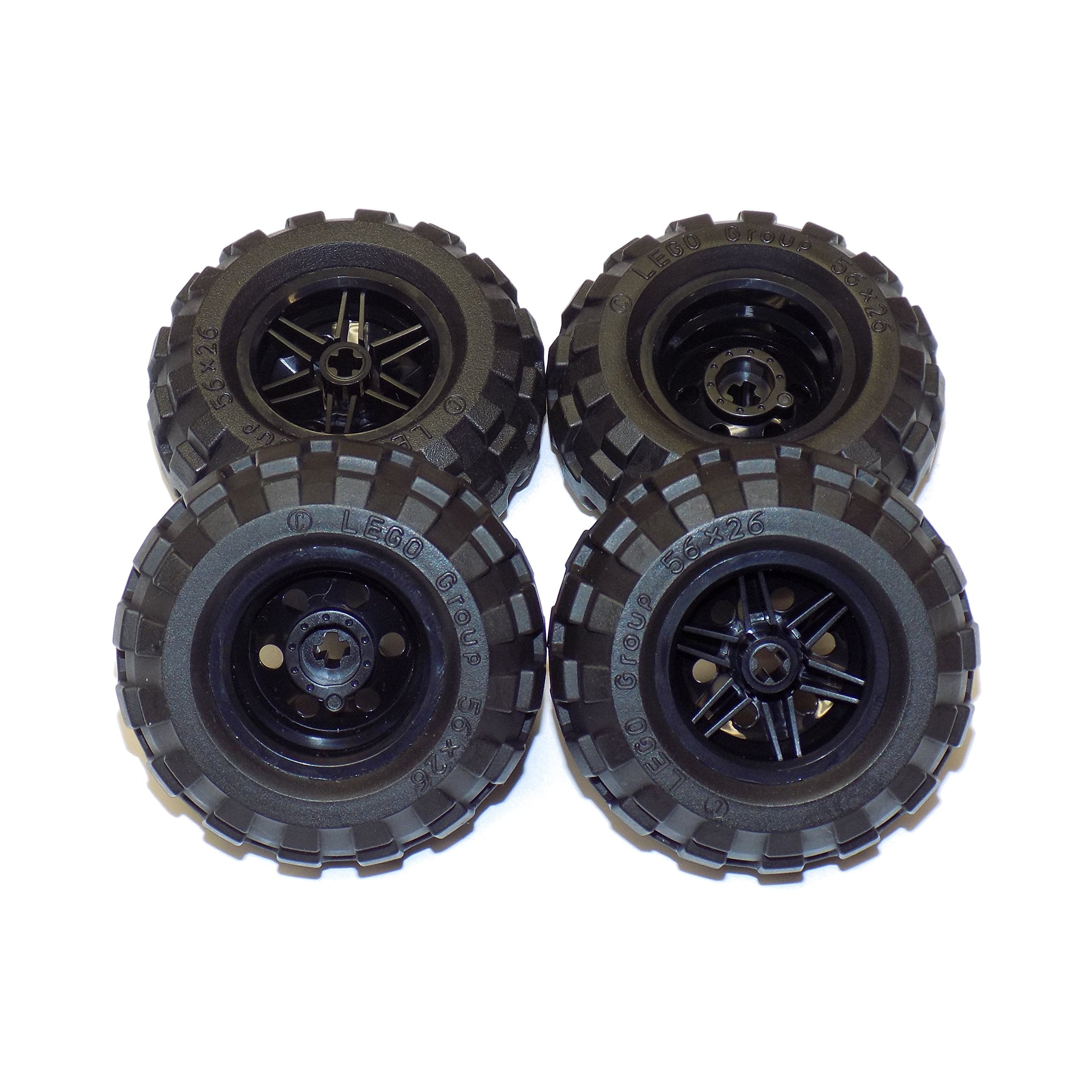 LEGO large black tire for versatile builds and wheel compatibility.
