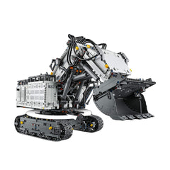 LEGO Liebherr R9800 Excavator boom and bucket extended for precise motion.