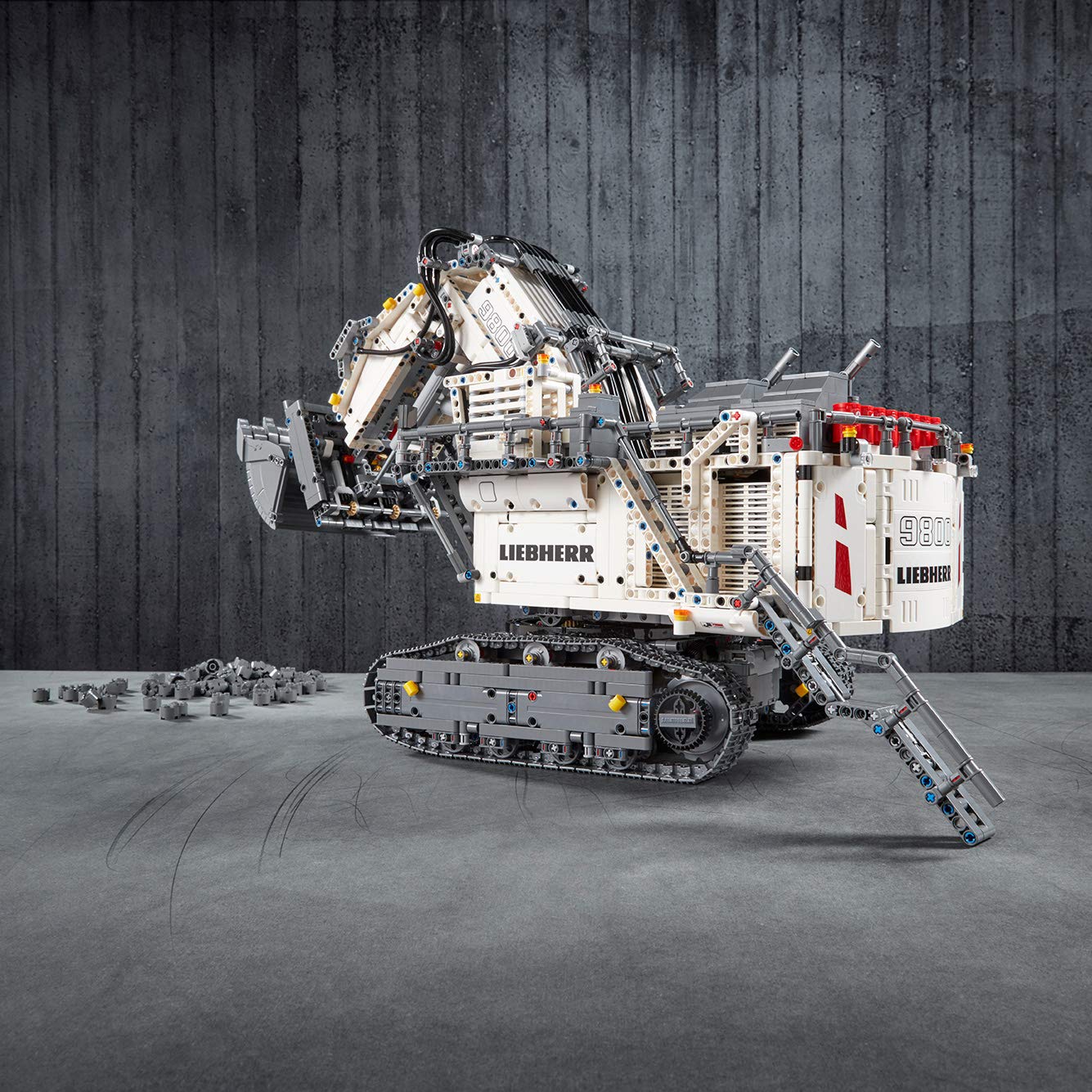 LEGO Liebherr R9800 Excavator unboxing packaging suggests premium gift idea.