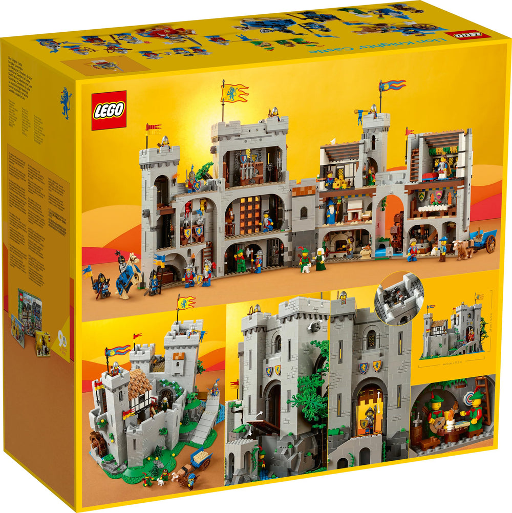 LEGO Lion Knights' Castle 10305 dimensions show a sizable display piece.