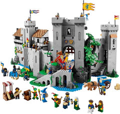 LEGO Lion Knights' Castle 10305 drawbridge and portcullis for dynamic play possibilities.