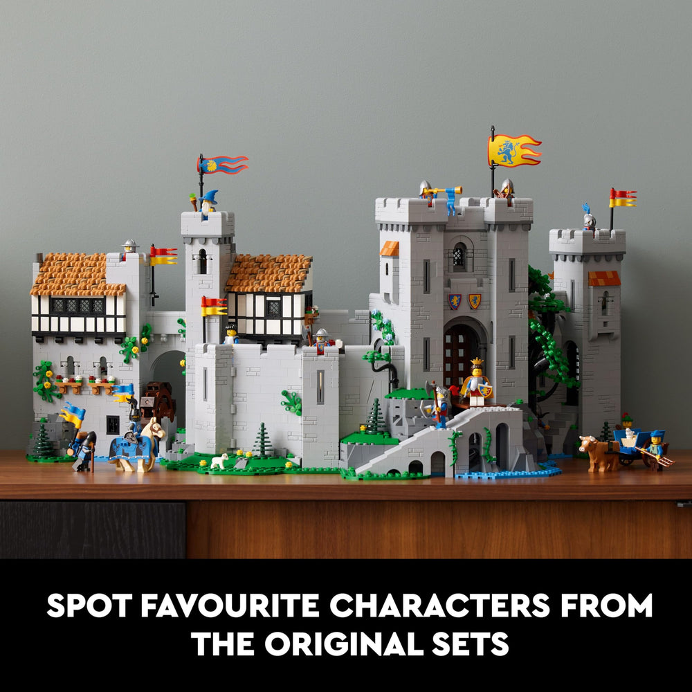 LEGO Lion Knights' Castle 10305 22 minifigures expand storytelling options.