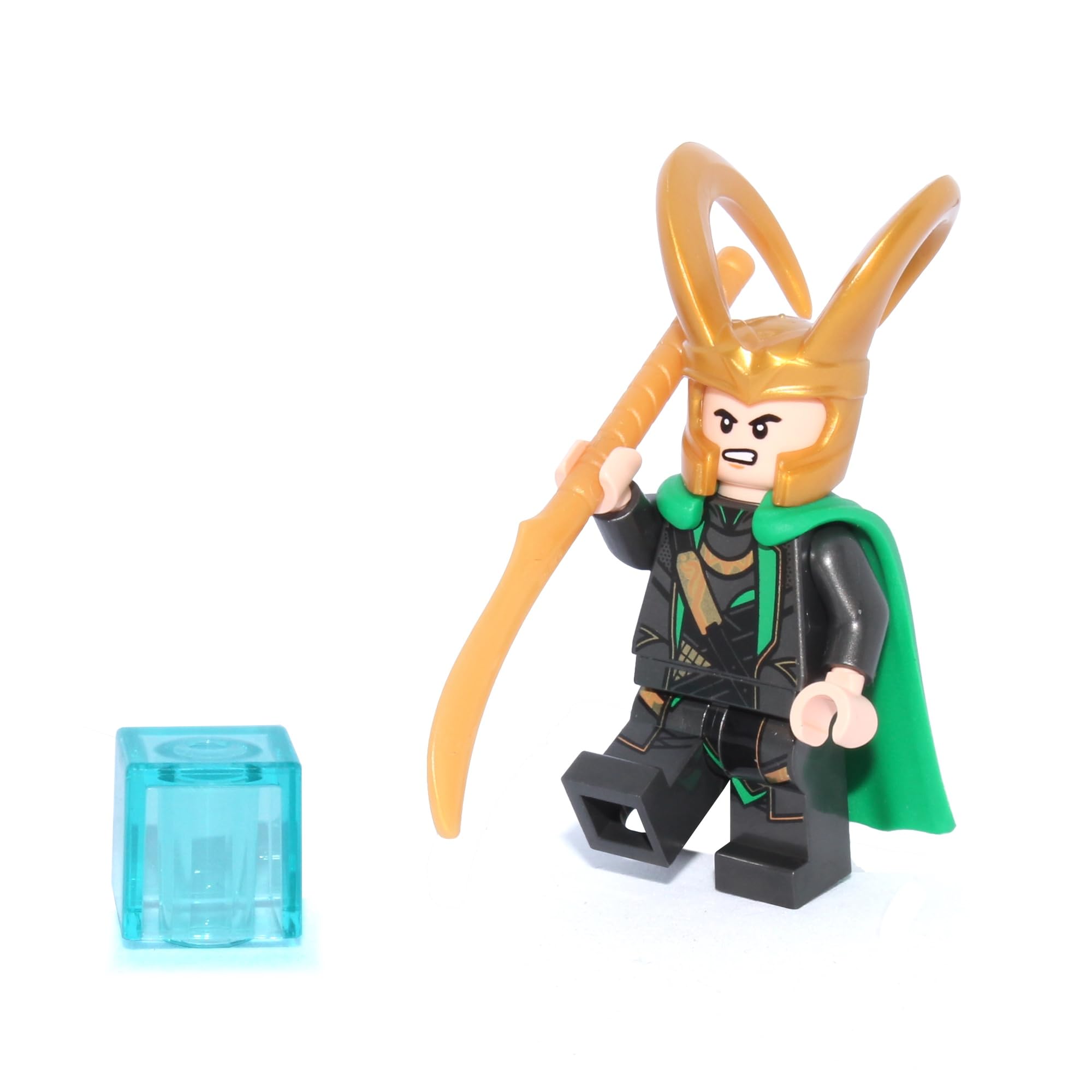 LEGO Loki minifigure side profile for dynamic action