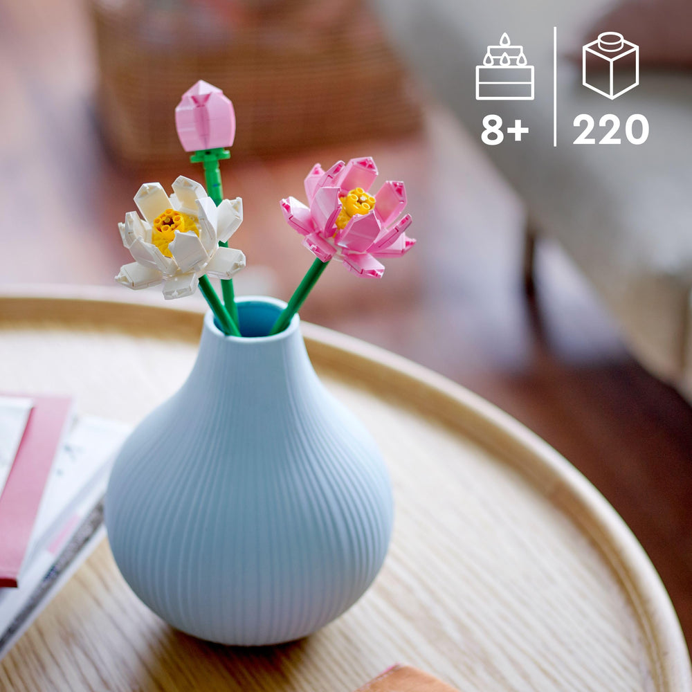 LEGO Lotus bud detail adds graceful anticipation to the bouquet.