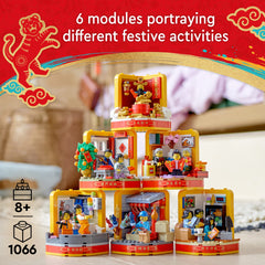 LEGO Lunar New Year Traditions 80108 food-shopping scene highlights festive preparation