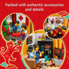 LEGO Lunar New Year Traditions 80108 gifts-exchange scene fuels playtime