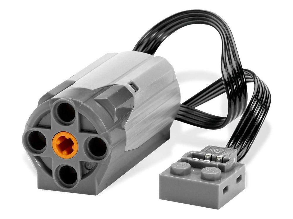 LEGO M-Motor 8883 side view powering small, smooth-motion builds.