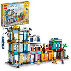 LEGO Creator Main Street 31141 hotel-front scene for imaginative storytelling