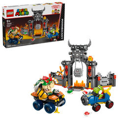 LEGO Mario Kart Bowser's Castle front view for action-packed pretend play.