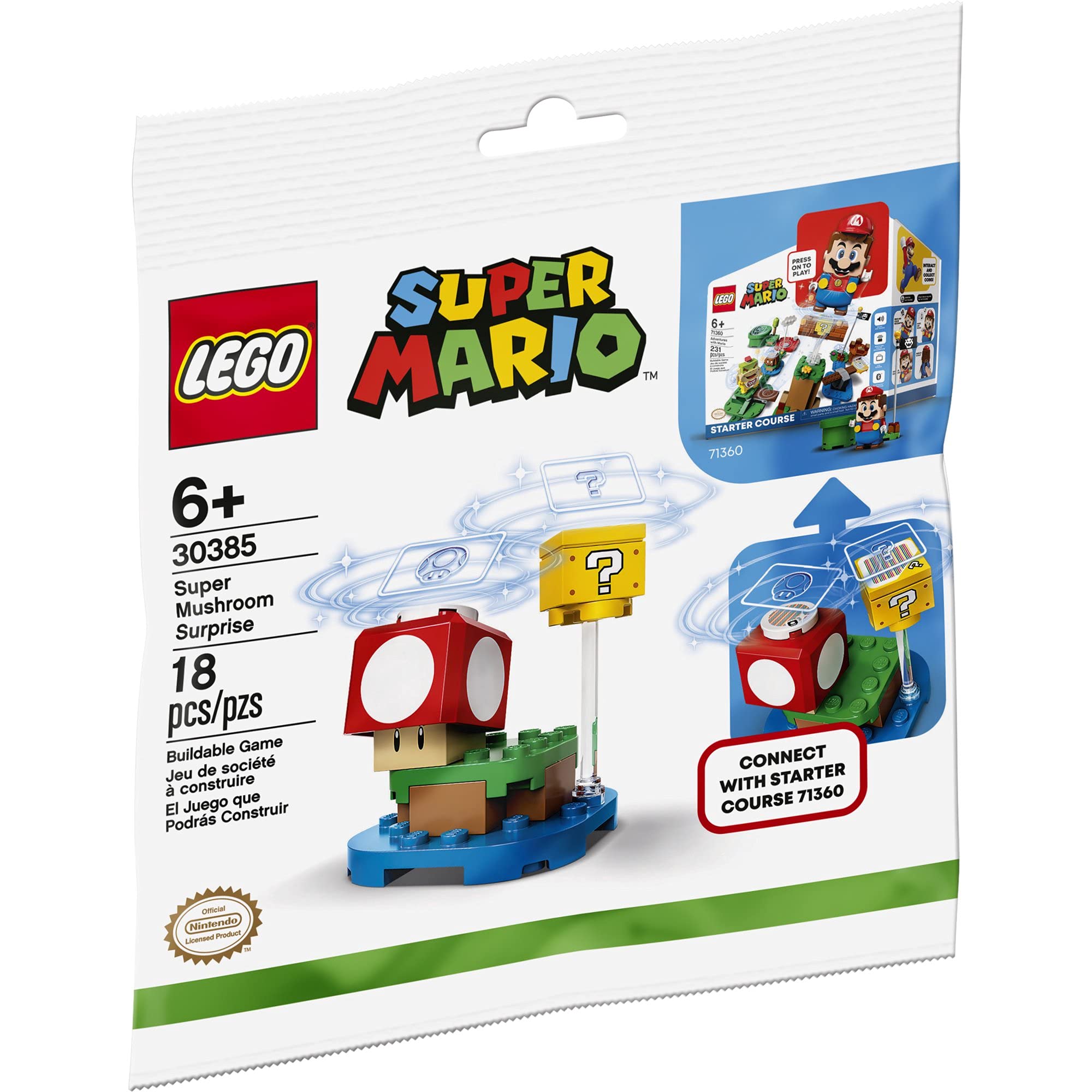 LEGO Mario Super Mushroom Surprise Expansion packaging signals a collectible, gift-ready vibe.