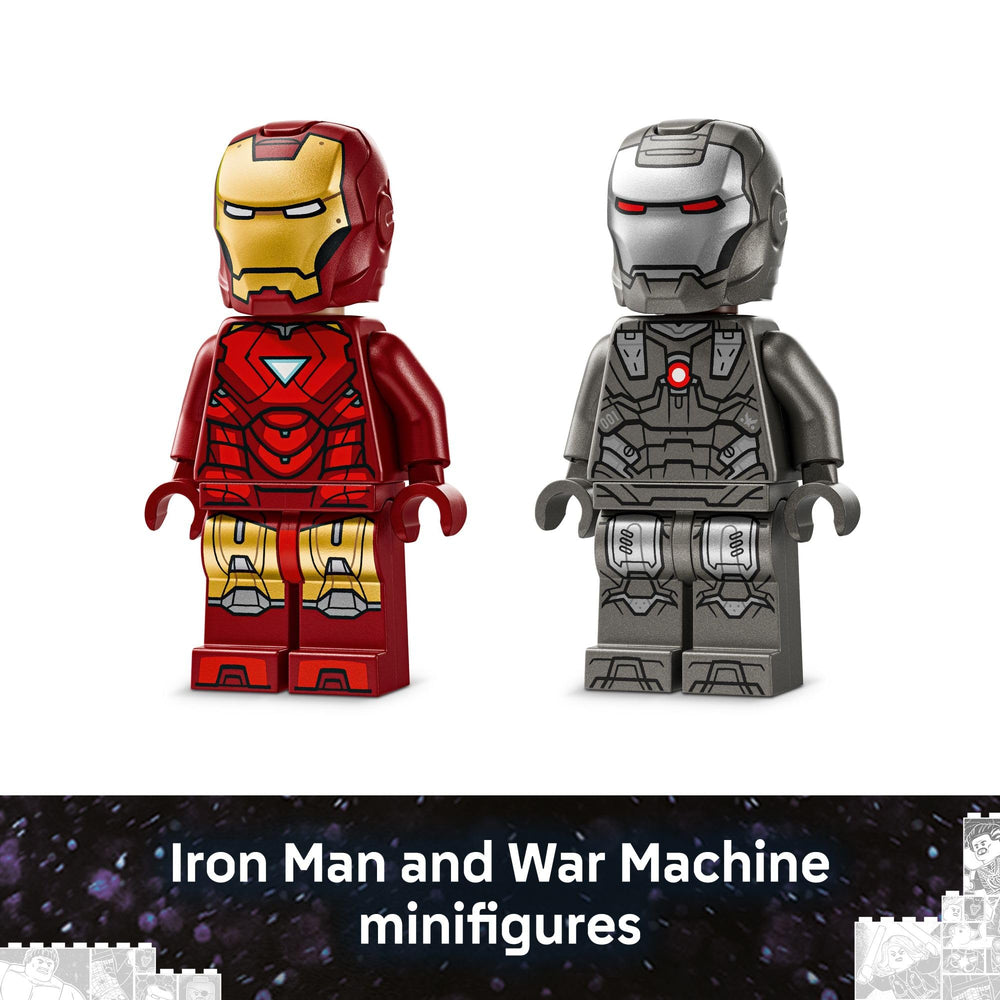 LEGO Marvel 76320 build set highlighting an action-packed battle scene