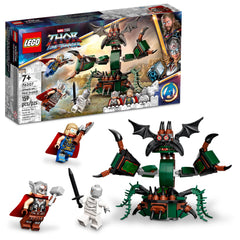 LEGO Marvel Attack on New Asgard: Thor front-view pose for imaginative play and display