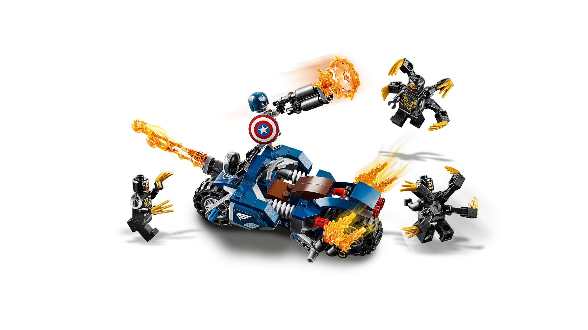 LEGO Marvel Avengers 76123 in-action scene ready set.