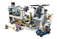 LEGO Marvel Avengers Compound Battle helicopter with spinning rotors for action-filled flights