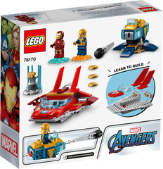 LEGO Marvel Avengers Iron Man vs Thanos 76170 energy stands for dynamic display after building.