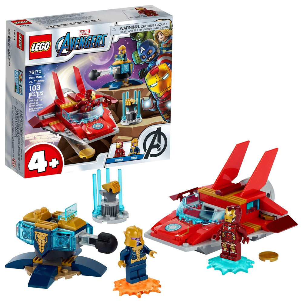 LEGO Marvel Avengers Iron Man vs Thanos 76170 starter brick helps early builders start fast.