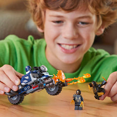 LEGO Marvel Avengers outriders attack figures create dramatic battles.