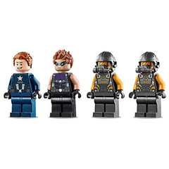 LEGO Marvel Avengers Truck Take-Down stud shooters in action